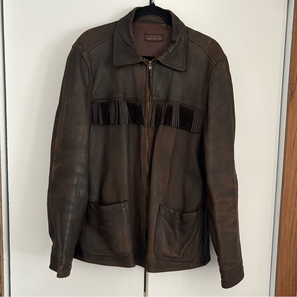 Vintage 1950s deerskin jacket size medium